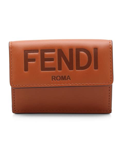 fendi wallet brown|Fendi wallet for sale.